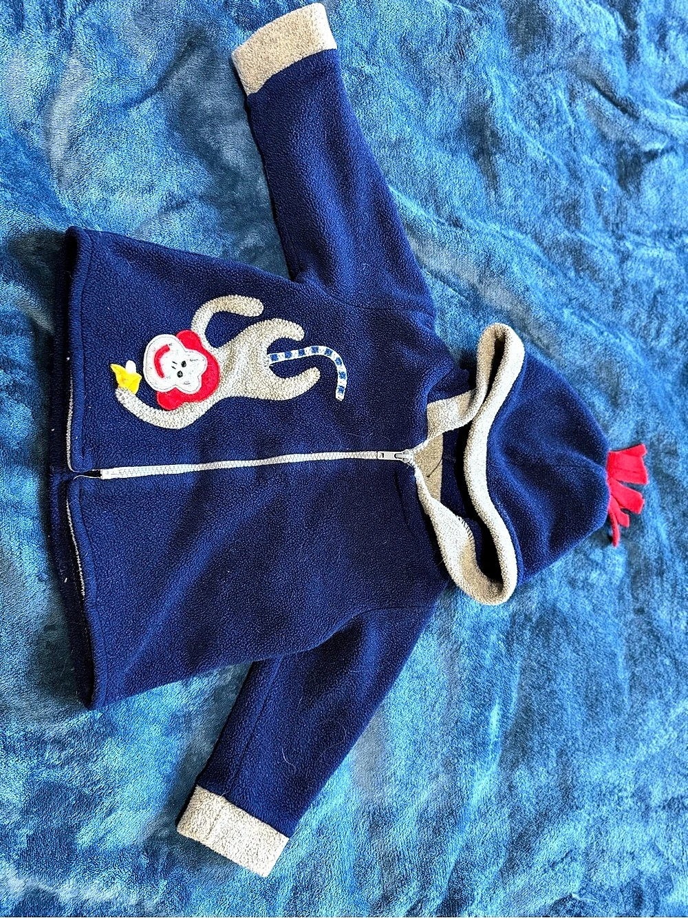 Tuff Kookooshka Boys Blue Fleece Zip Jacket Size 2